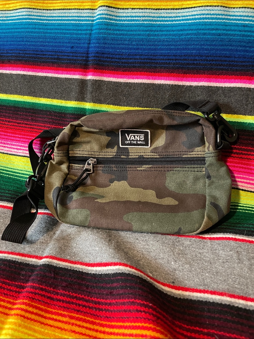 Vans Olive Green Camo print crossbody purse